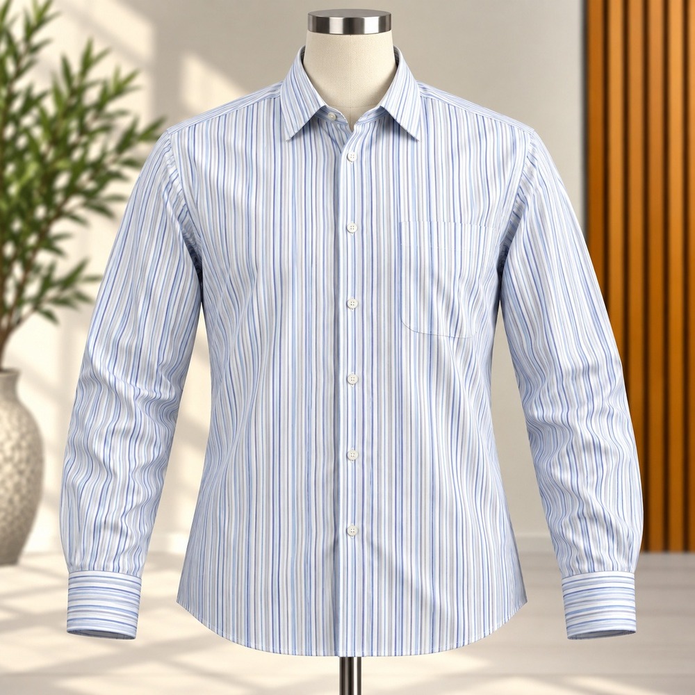 Apt 9 Button Down Shirt Mens Medium Blue White Plaid Slim Fit Long Sleeve